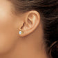 Round Cubic Zirconia Post Earrings - WBC