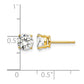 Round Cubic Zirconia Post Earrings - WBC