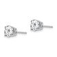Round Cubic Zirconia Post Earrings - WBC