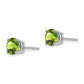 Round Peridot Post Earrings - WBC