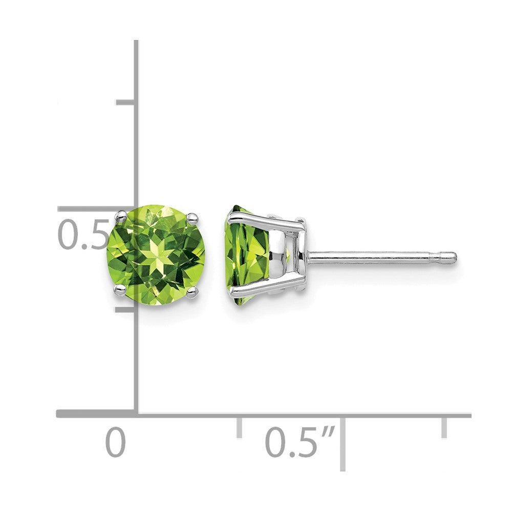 Round Peridot Post Earrings - WBC