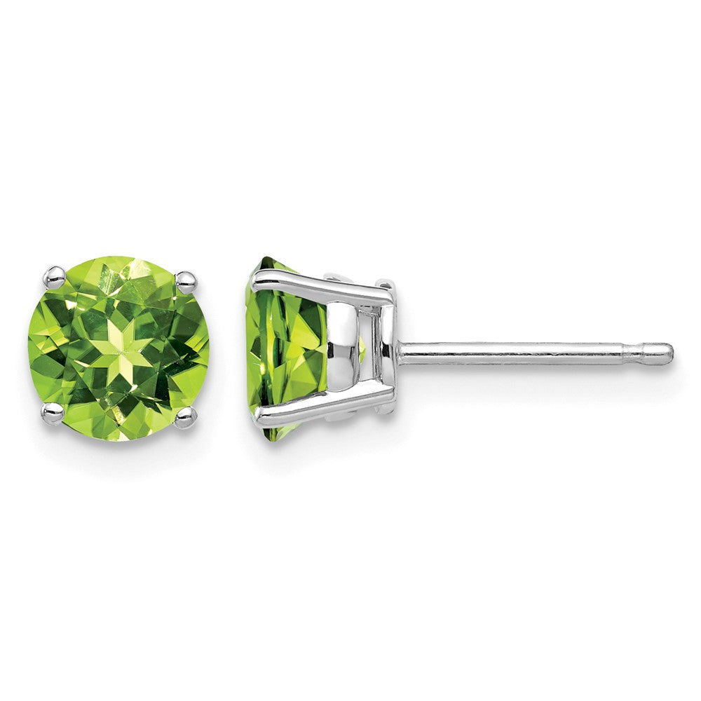 Round Peridot Post Earrings - WBC
