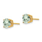 Round Green Quartz Post Earrings - WBC
