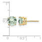 Round Green Quartz Post Earrings - WBC
