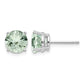 Round Green Quartz Post Earrings - WBC