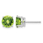 Round Peridot Post Earrings - WBC