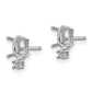 6x4 Oval and Diamond Post Earring Mountings - WBC