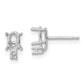 6x4 Oval and Diamond Post Earring Mountings - WBC