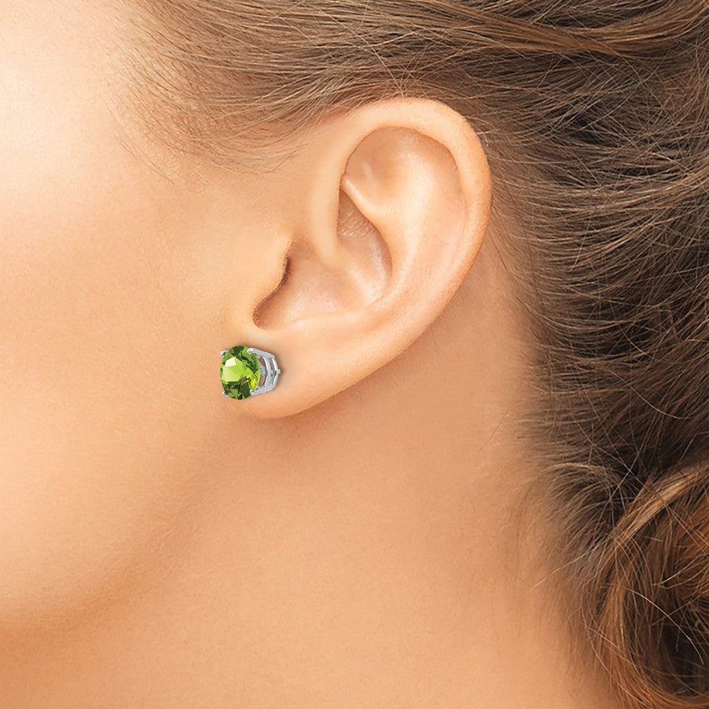 Round Peridot Post Earrings - WBC