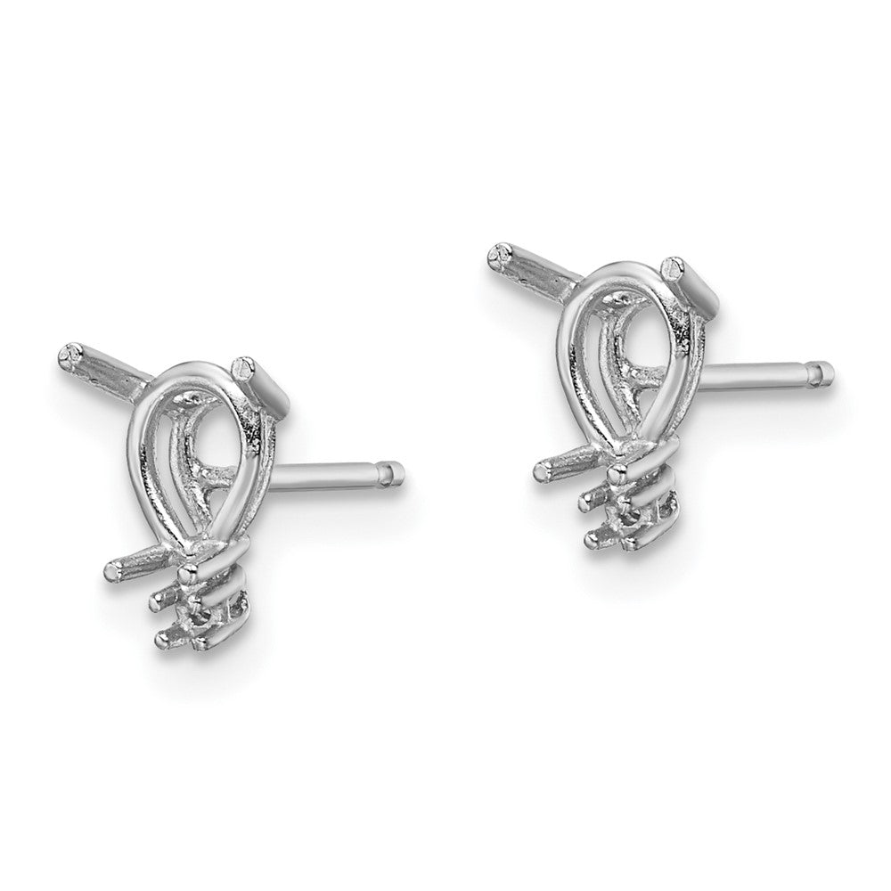 Pear and Quality Diamond Post Earring Mountings - WBC