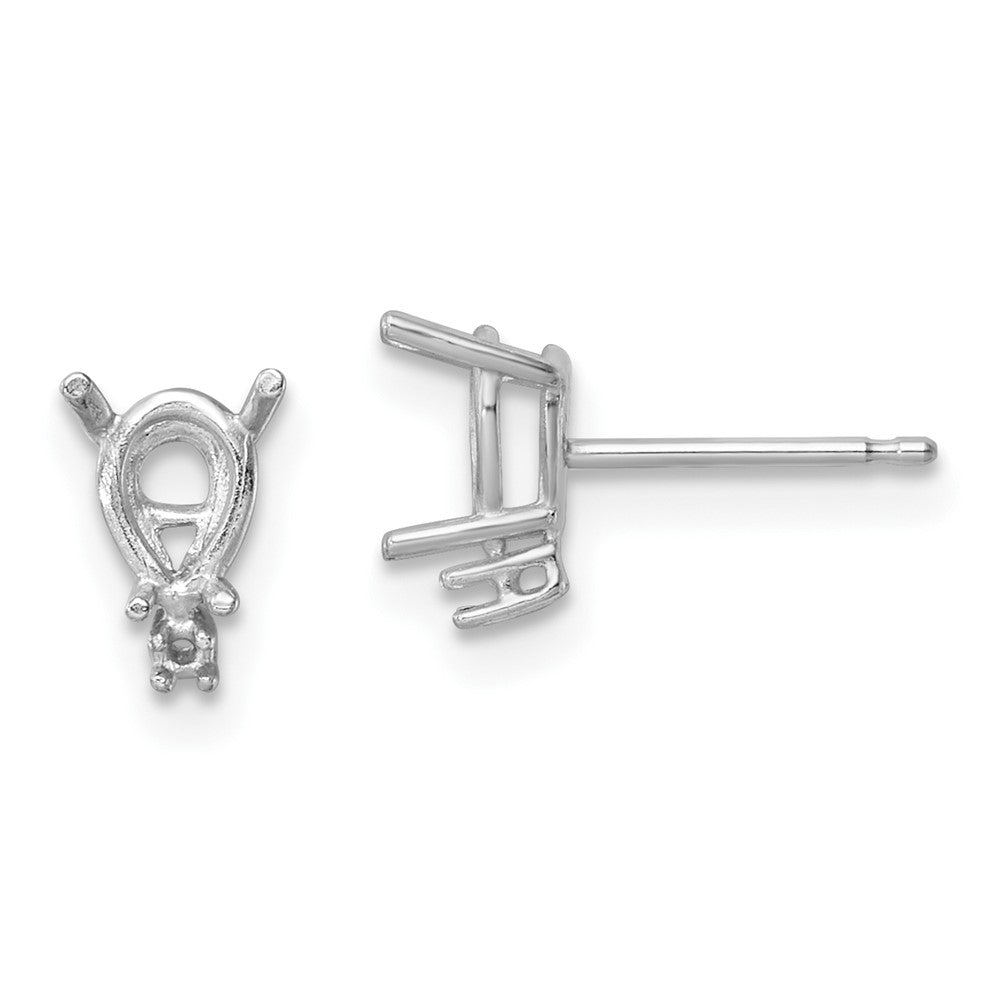 Pear and Quality Diamond Post Earring Mountings - WBC
