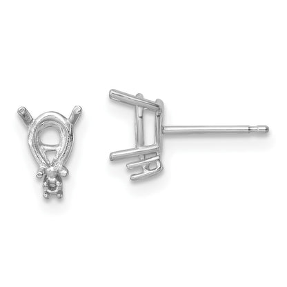 Pear and Quality Diamond Post Earring Mountings - WBC