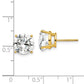 Round Cubic Zirconia Post Earrings - WBC