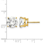 Round Cubic Zirconia Post Earrings - WBC