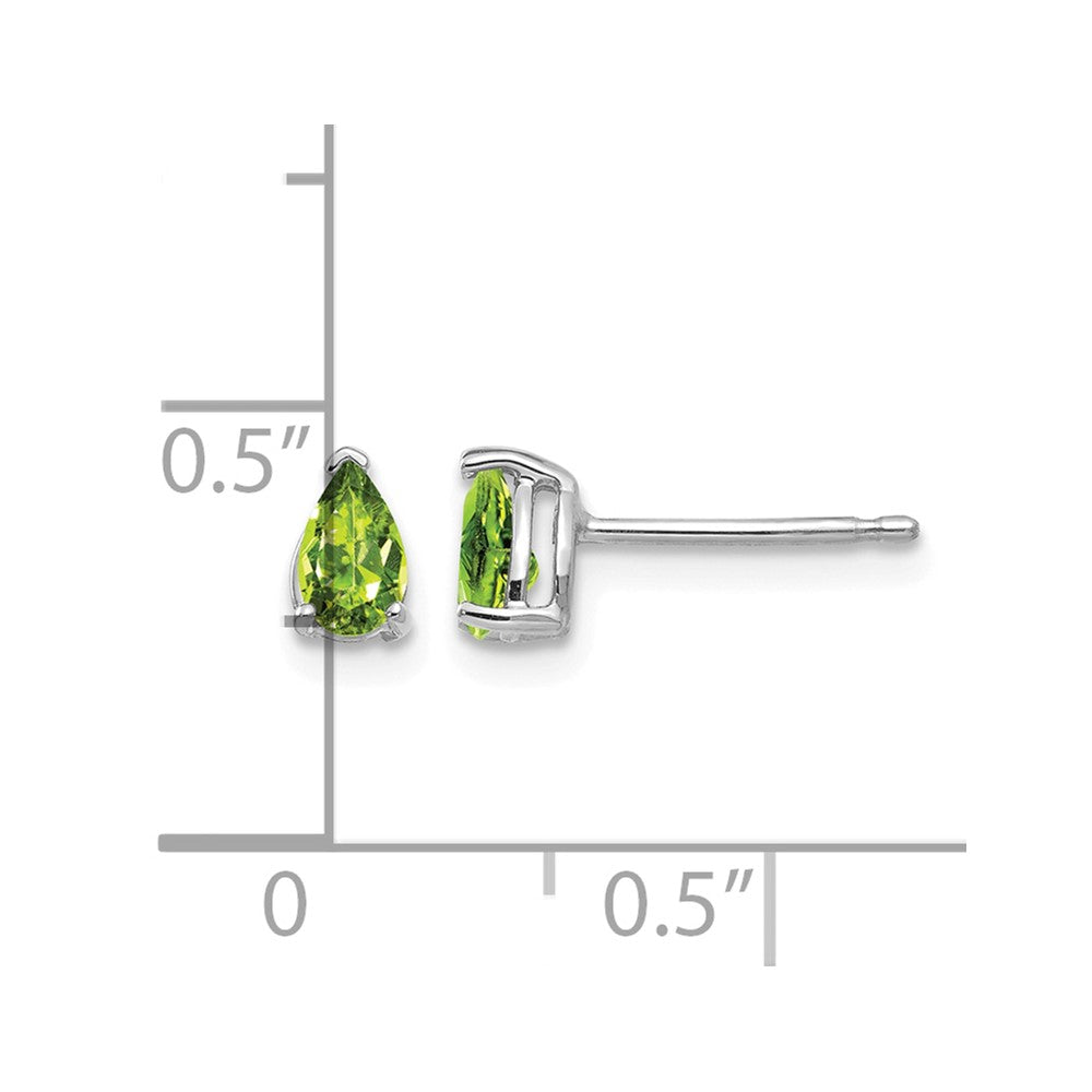 Pear Peridot Post Earrings - WBC