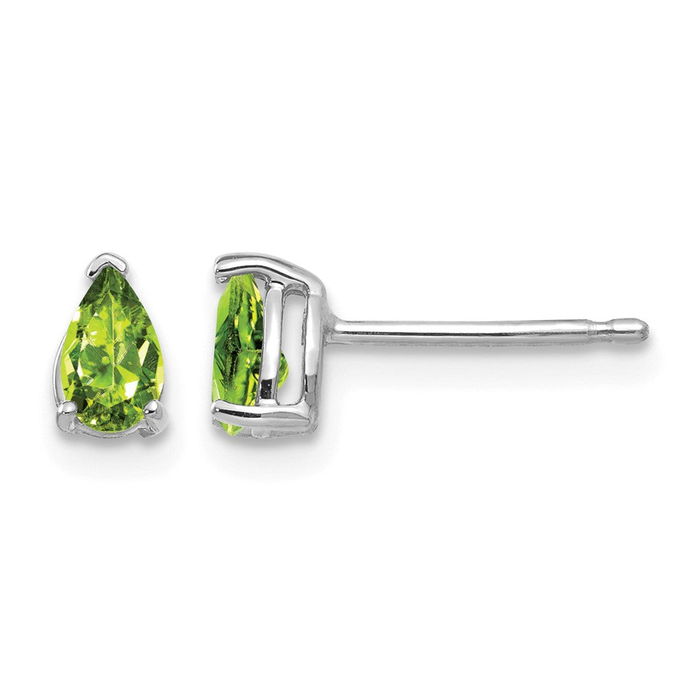 Pear Peridot Post Earrings - WBC