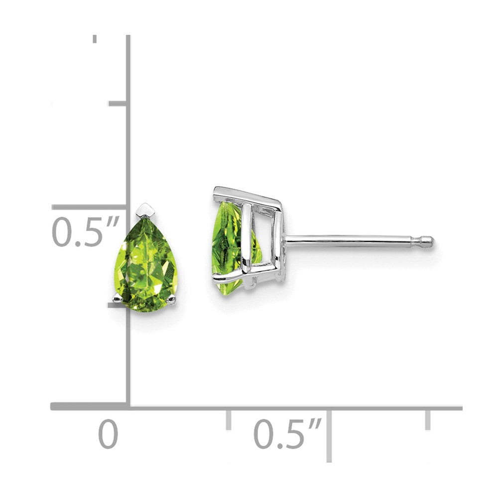 Pear Peridot Post Earrings - WBC
