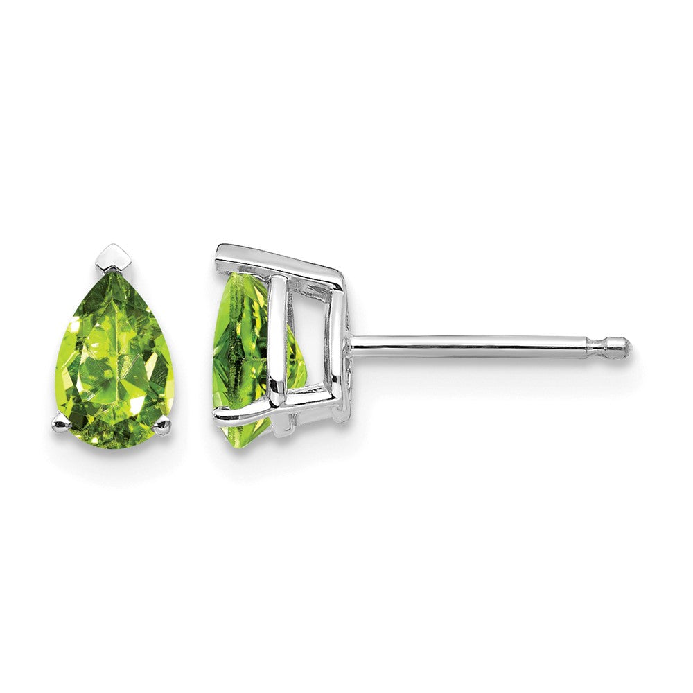 Pear Peridot Post Earrings - WBC