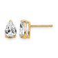 Pear Cubic Zirconia Post Earrings - WBC