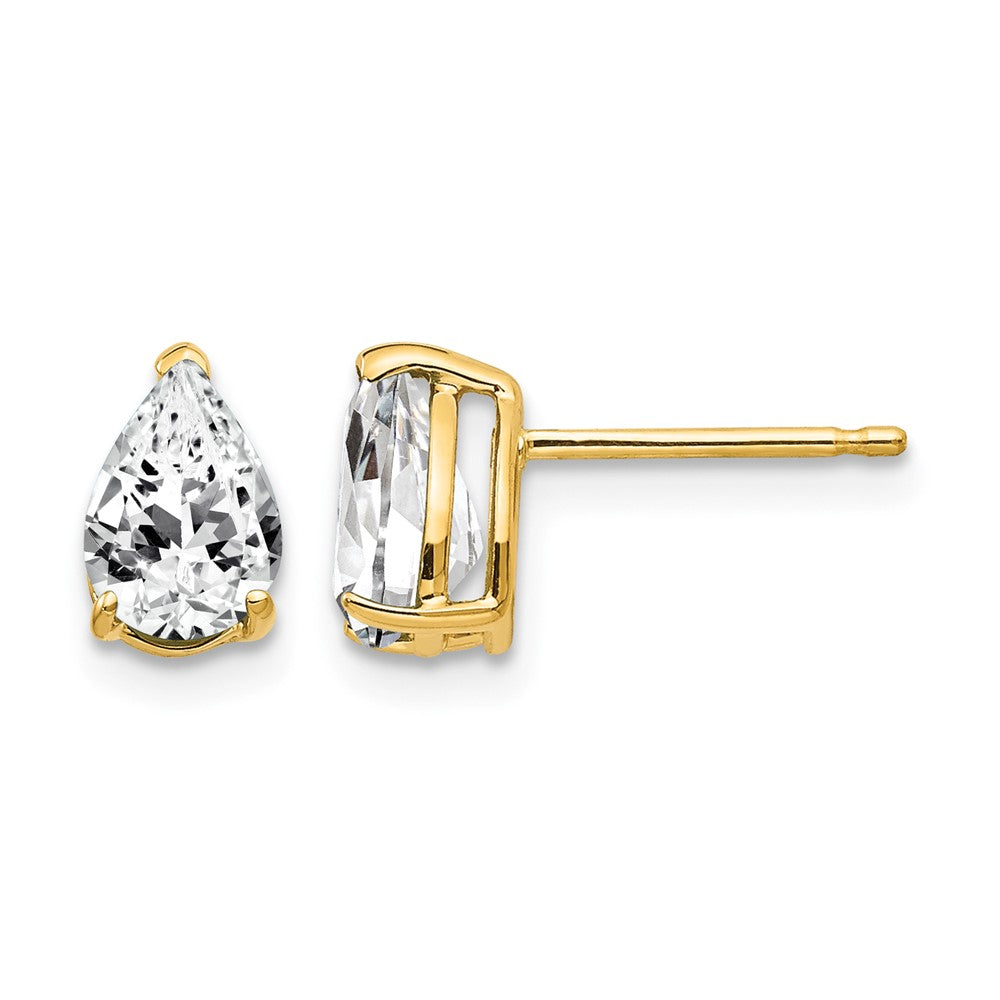 Pear Cubic Zirconia Post Earrings - WBC