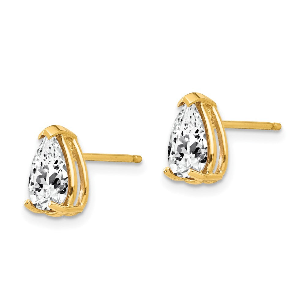 Pear Cubic Zirconia Post Earrings - WBC