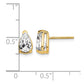 Pear Cubic Zirconia Post Earrings - WBC