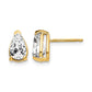 Pear Cubic Zirconia Post Earrings - WBC