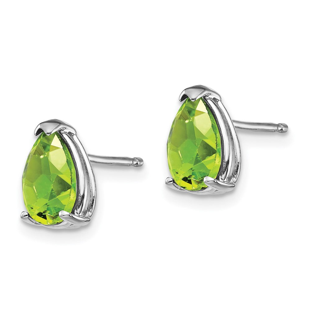 Pear Peridot Post Earrings - WBC
