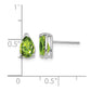 Pear Peridot Post Earrings - WBC
