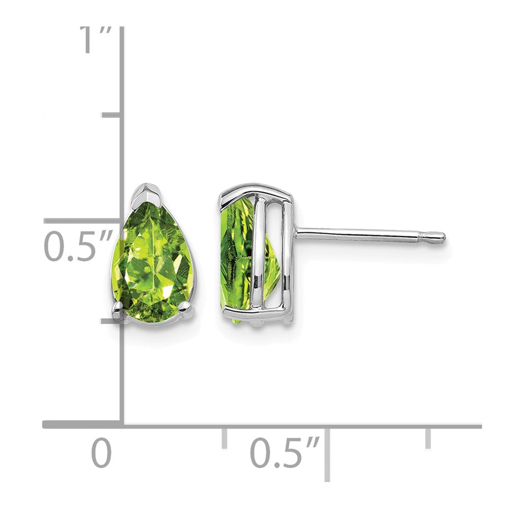 Pear Peridot Post Earrings - WBC