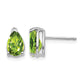 Pear Peridot Post Earrings - WBC
