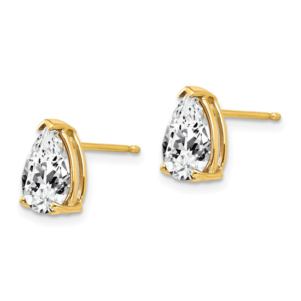 Pear Cubic Zirconia Post Earrings - WBC