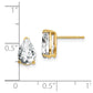 Pear Cubic Zirconia Post Earrings - WBC