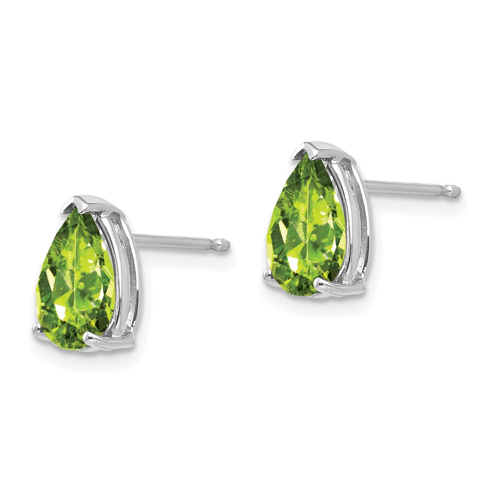 Pear Peridot Post Earrings - WBC