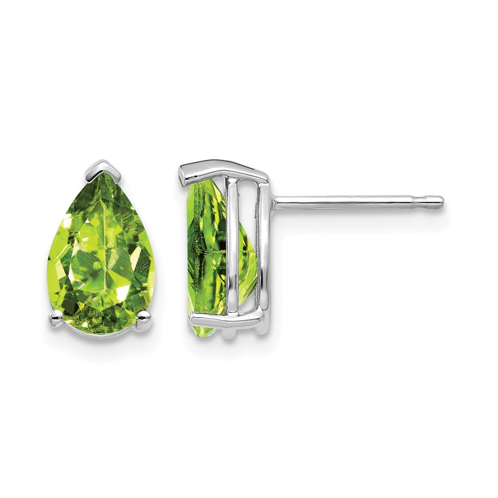 Pear Peridot Post Earrings - WBC
