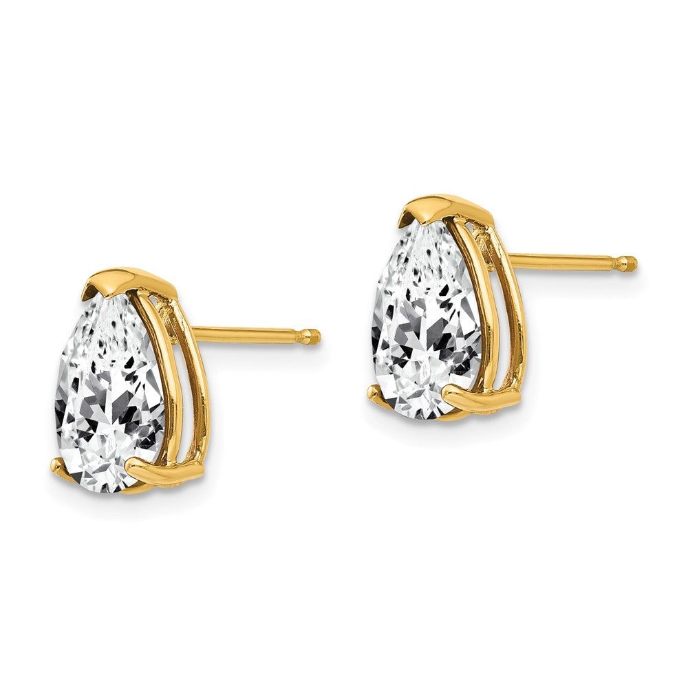 Pear Cubic Zirconia Post Earrings - WBC