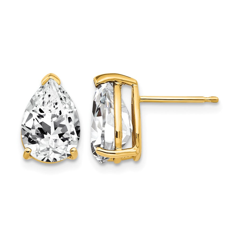 Pear Cubic Zirconia Post Earrings - WBC