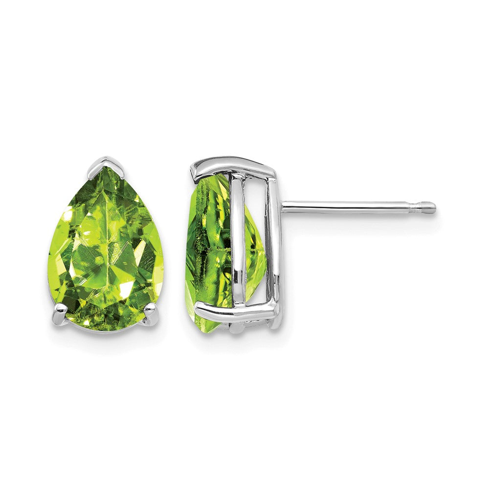 Pear Peridot Post Earrings - WBC