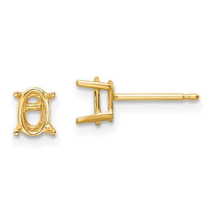 Oval Post Earring Mountings - WBC