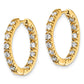 7/8 carat AA Diamond In/Out Hinged Hoop Earrings - WBC