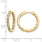 7/8 carat AA Diamond In/Out Hinged Hoop Earrings - WBC