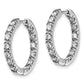 7/8 carat AA Diamond In/Out Hinged Hoop Earrings - WBC