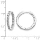 7/8 carat AA Diamond In/Out Hinged Hoop Earrings - WBC