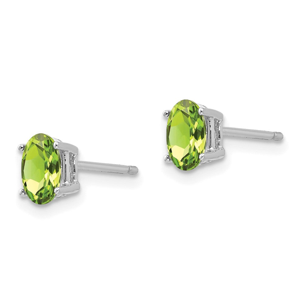 Oval Peridot Post Earrings - WBC