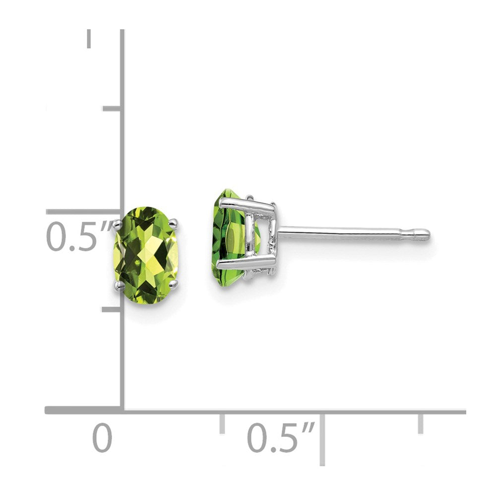 Oval Peridot Post Earrings - WBC