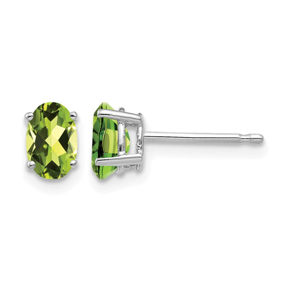 Oval Peridot Post Earrings - WBC