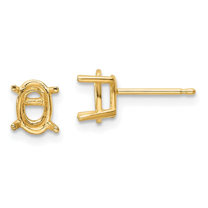 7x5 Oval Post Earring Mountings - WBC