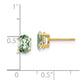 Oval Green Quartz Post Earrings - WBC