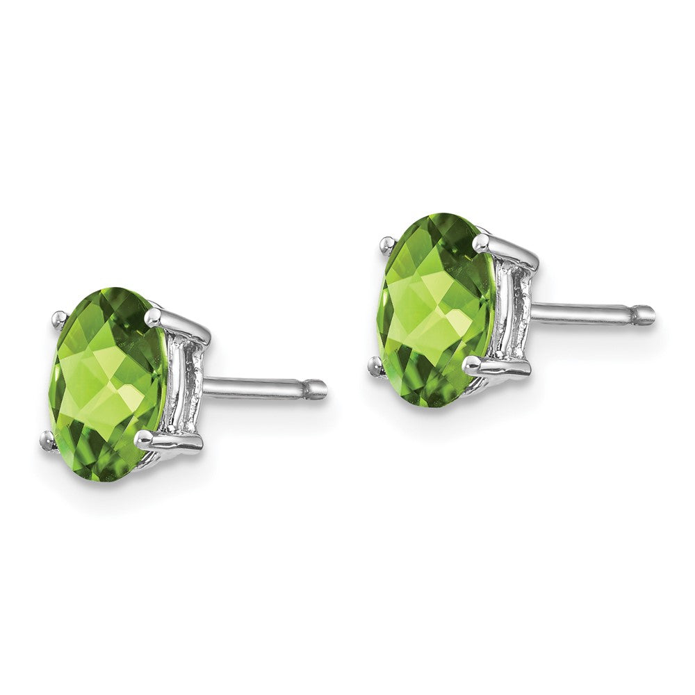 Oval Peridot Post Earrings - WBC