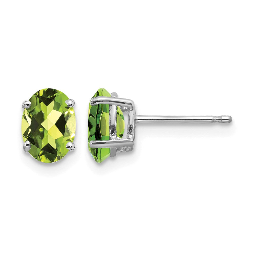 Oval Peridot Post Earrings - WBC